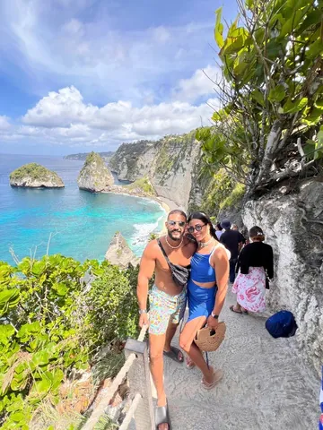 Omar Khaled on their honeymoon